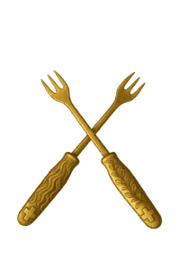 fourchette à fondu or